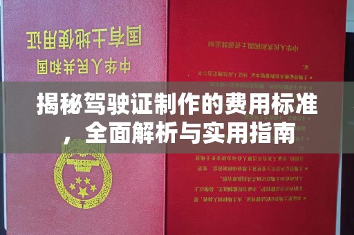 贾汪揭秘驾驶证制作的费用标准，全面解析与实用指南
